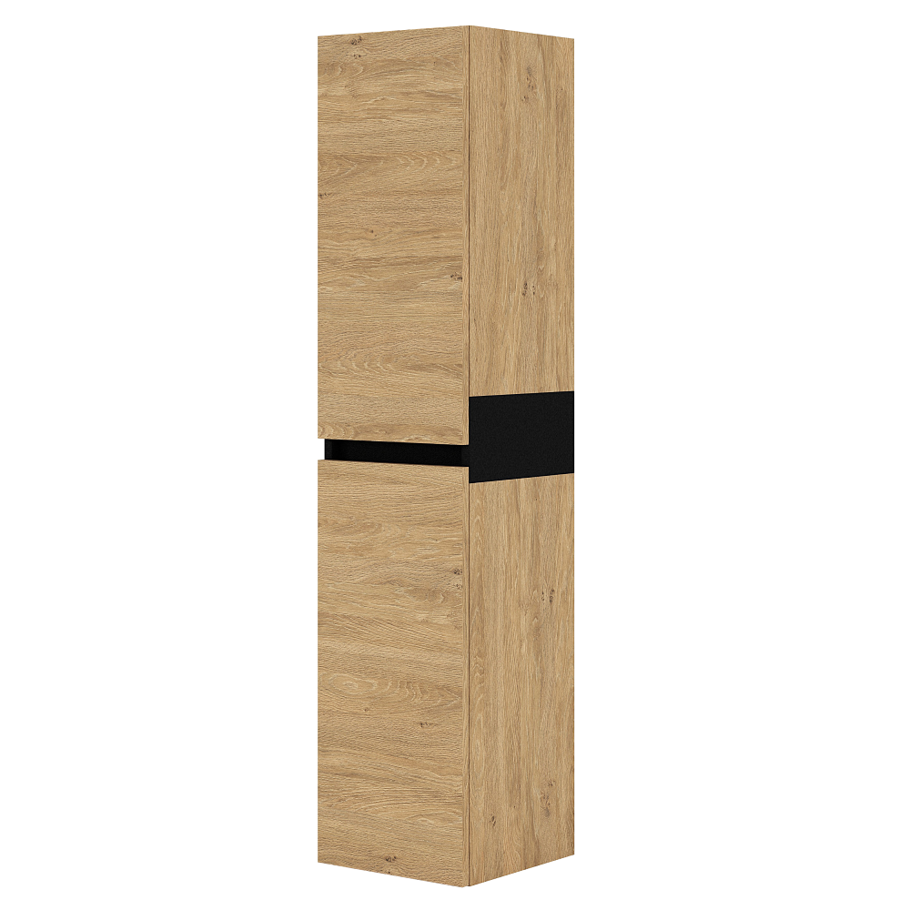 Mobilier baie MOURO, stejar auriu / negru