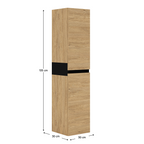 Mobilier baie MOURO, stejar auriu / negru