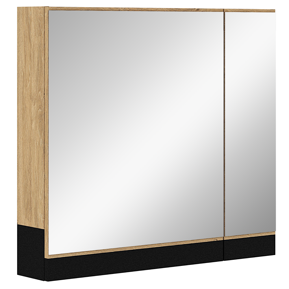 Mobilier baie MOURO, stejar auriu / negru