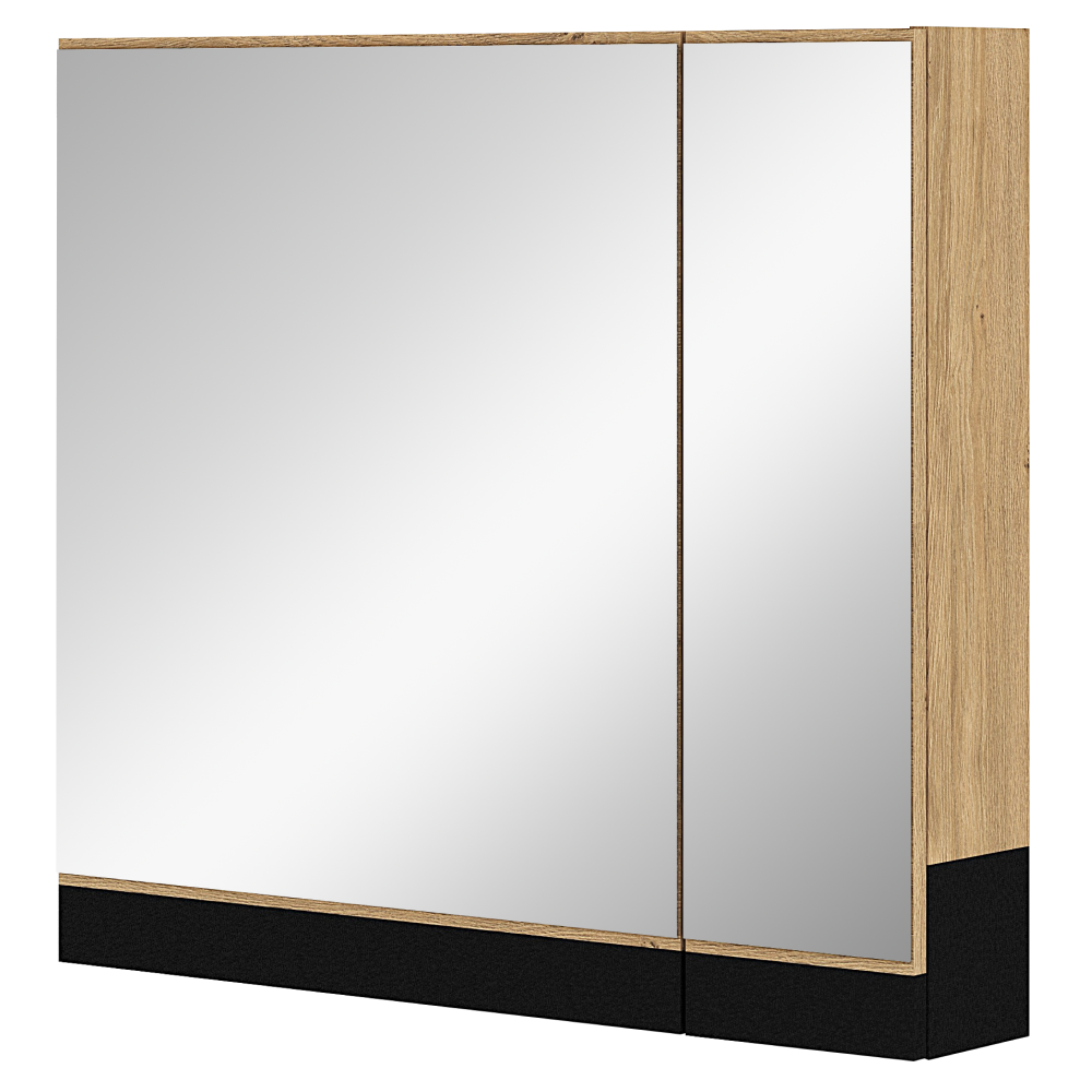 Mobilier baie MOURO, stejar auriu / negru