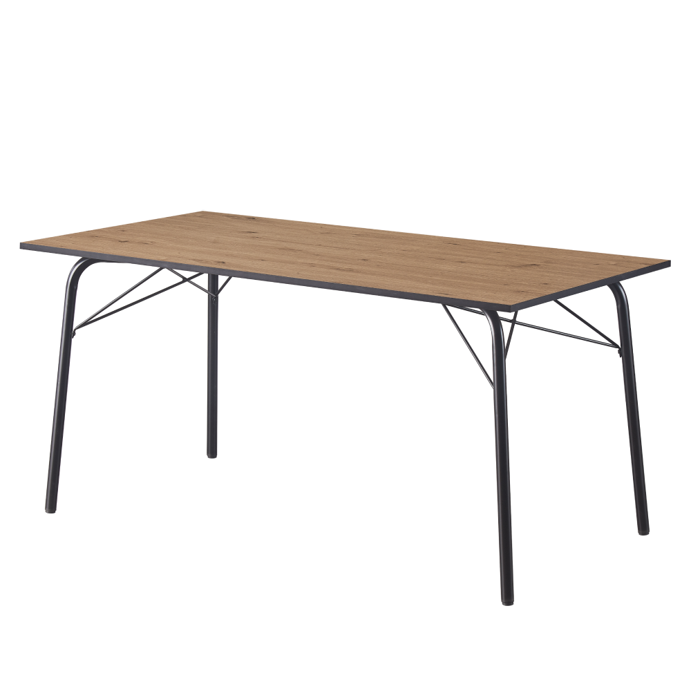 Masa de sufragerie NALAK YTIP 3, stejar artisan/negru