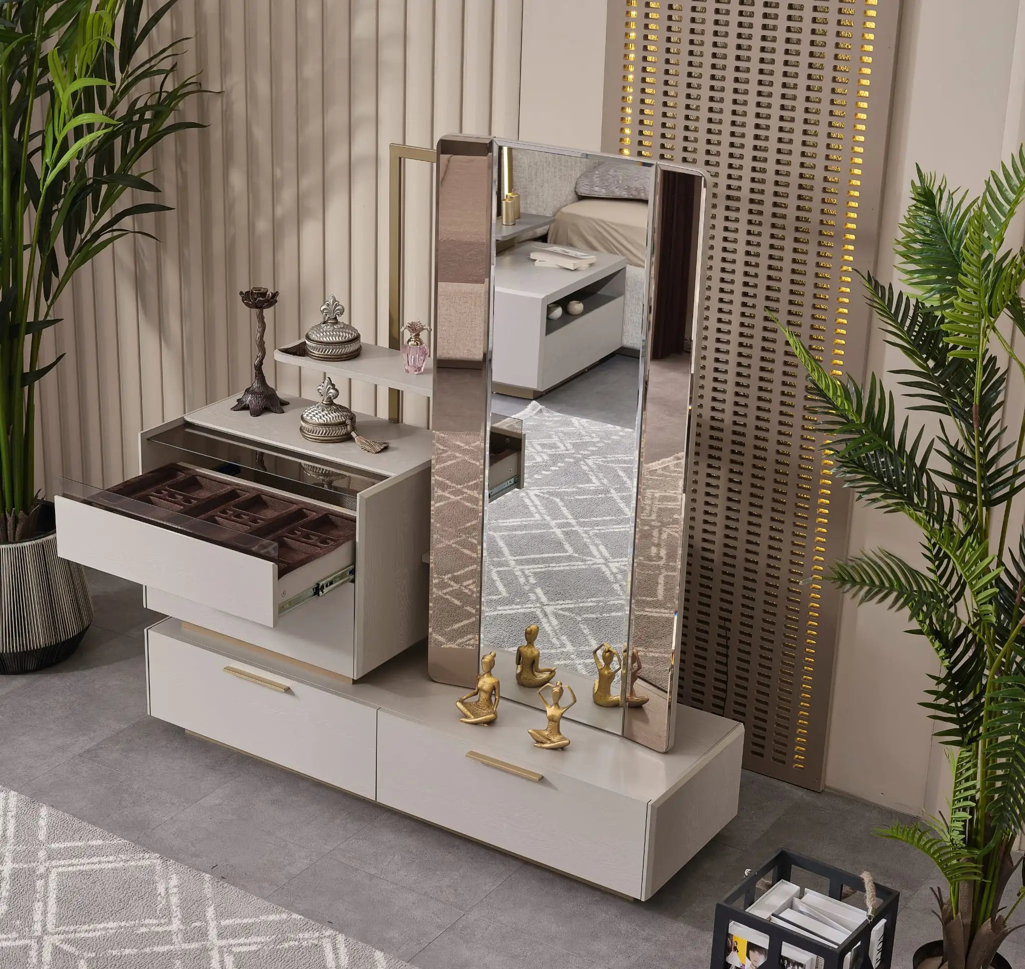 Set dormitor tapitat Mobilier Napoli, vedere 5