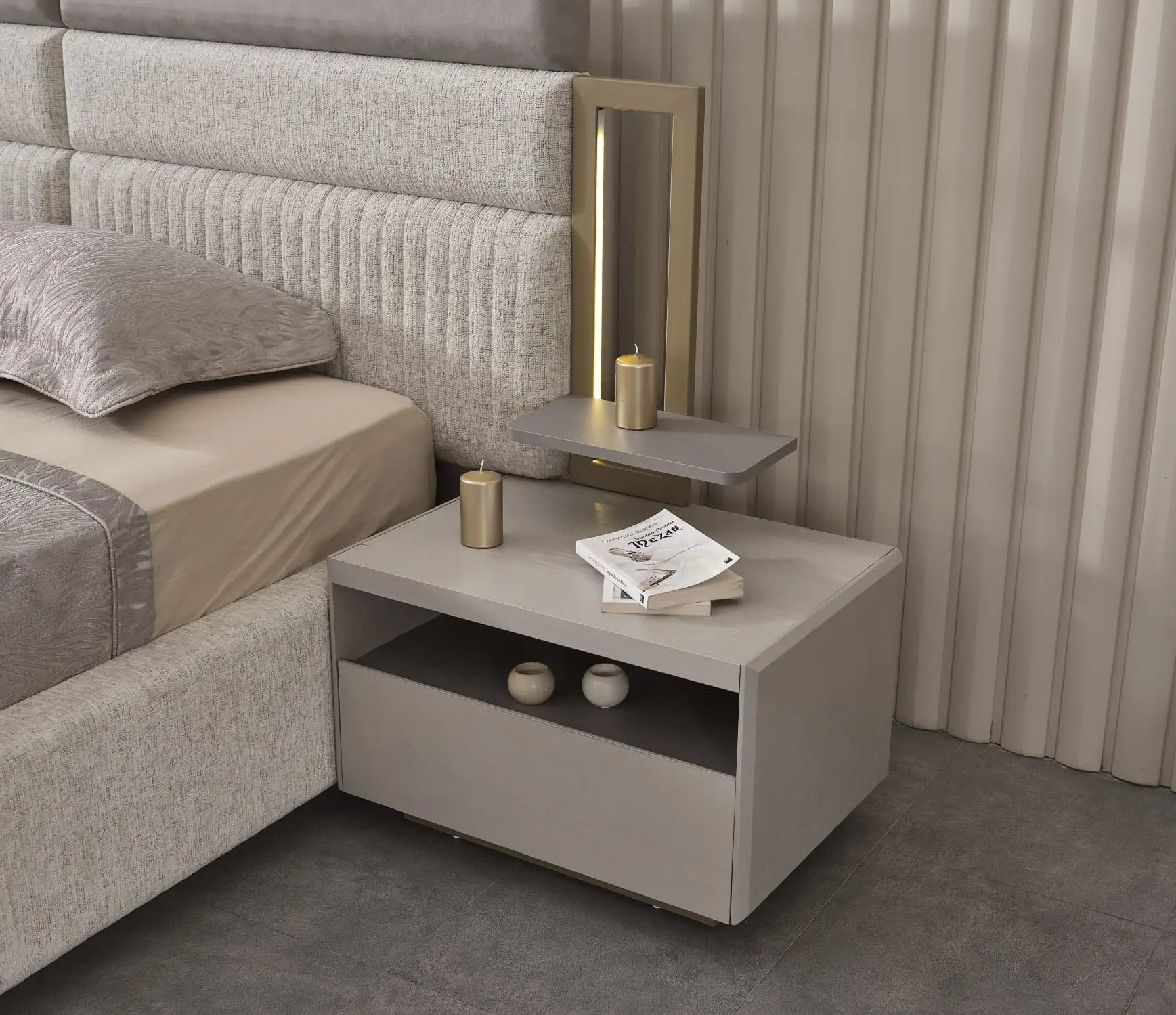 Set dormitor tapitat Mobilier Napoli, vedere 14