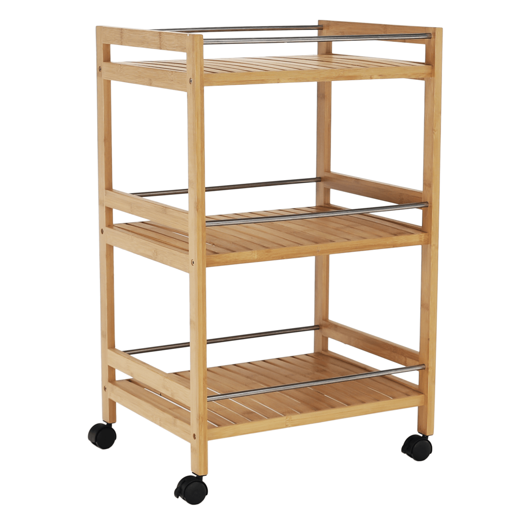 Carucior de servire NASHY, bambus natural
