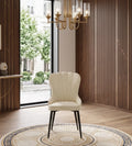 Scaun living din catifea si picioare metalice, Nelia