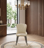 Scaun living din catifea si picioare metalice, Nelia