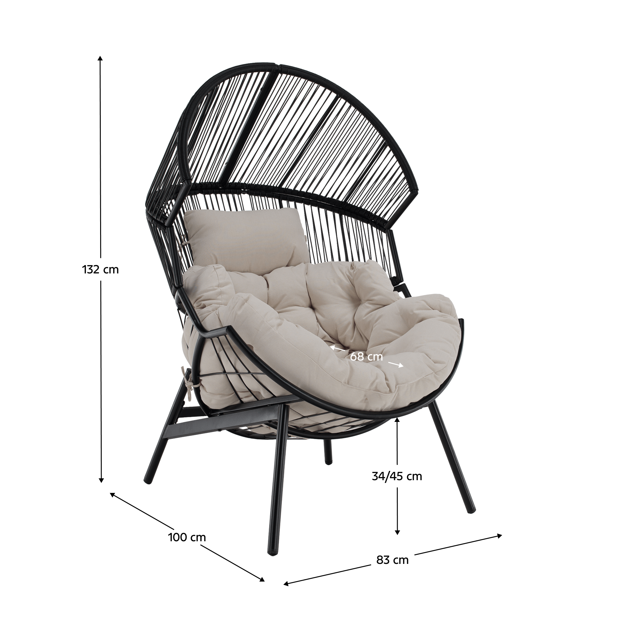 Scaun de gradina NEO, vedere 3