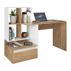Masa PC NEREO NEW, stejar artisan/alb