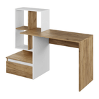 Birou PC NEREO, stejar artisan / alb