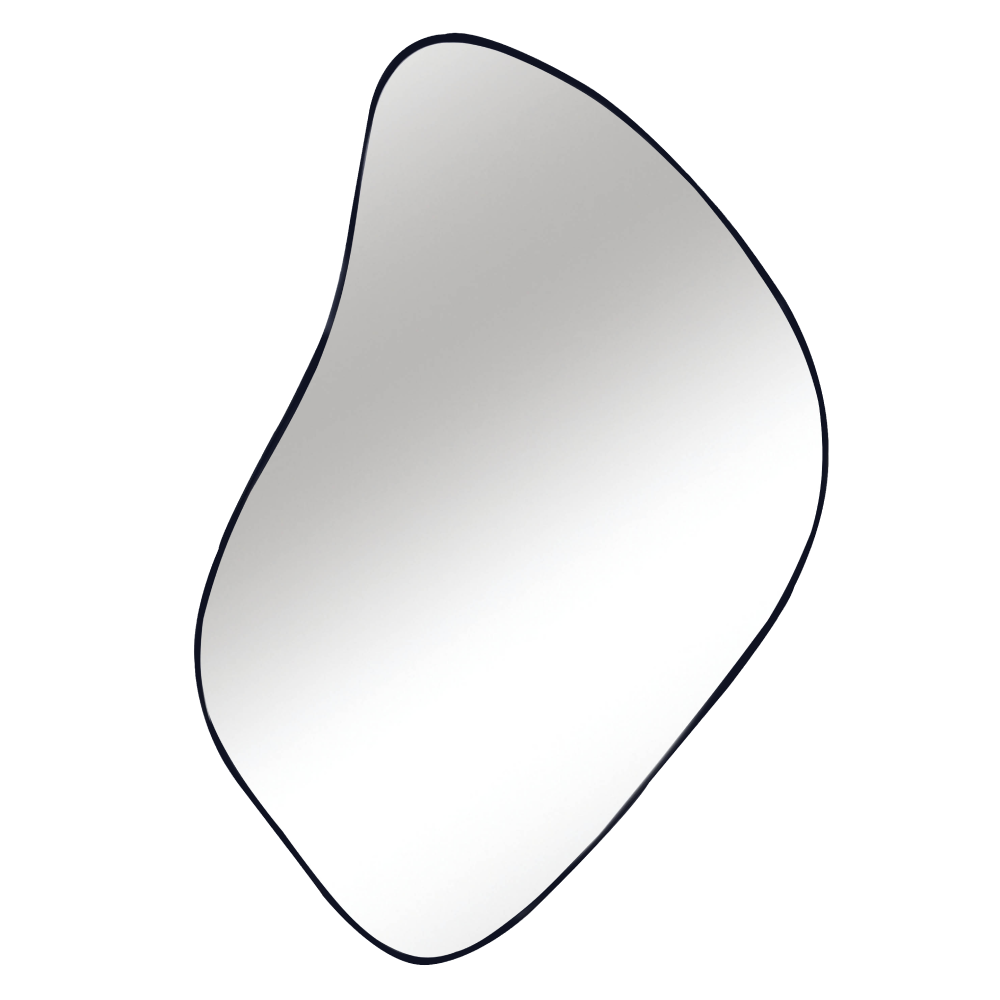 Oglinda asimetrica NEVES TYP 3, rama metalica neagra
