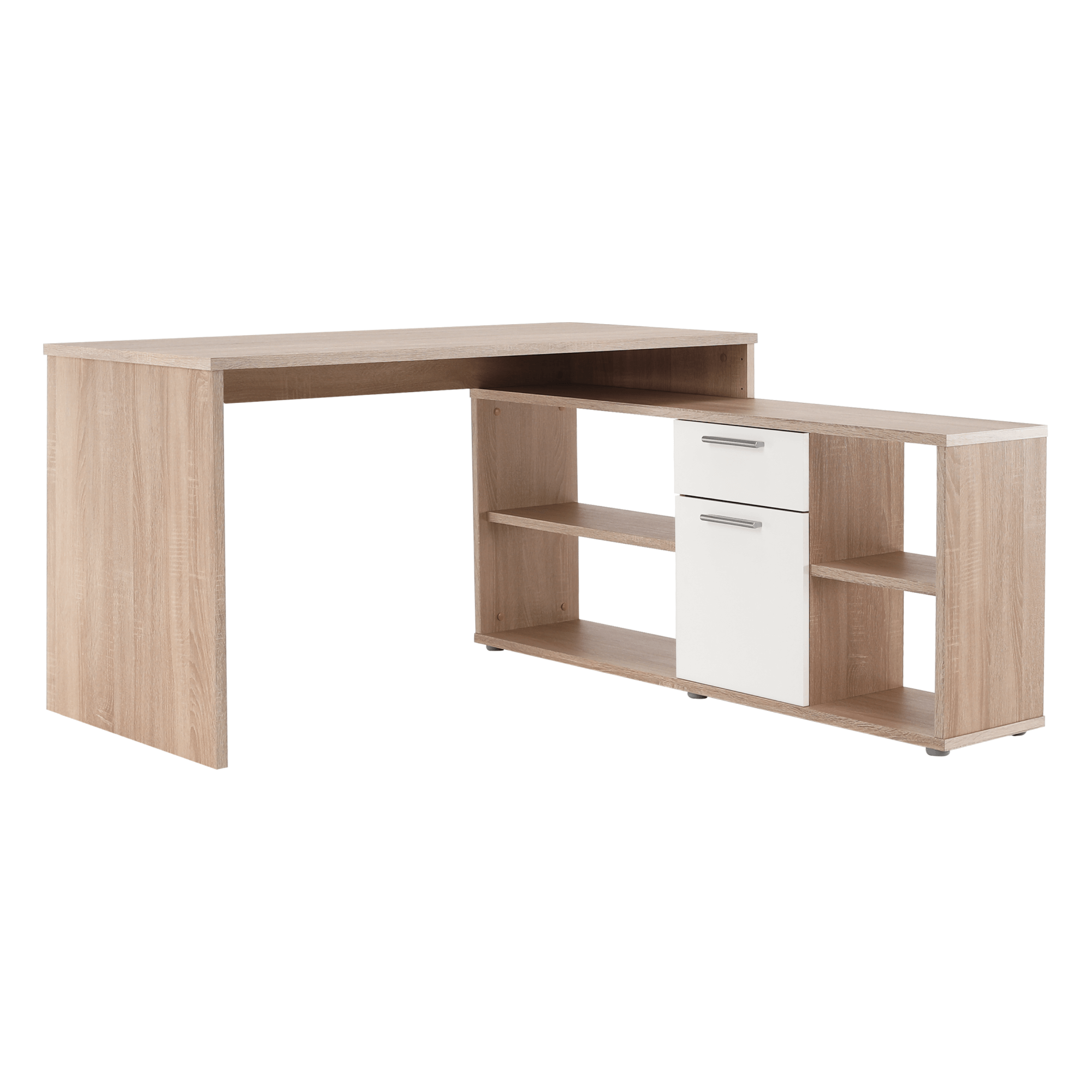 Masa PC NOE NEW, stejar sonoma/alb