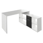 Birou PC NOE, alb / negru