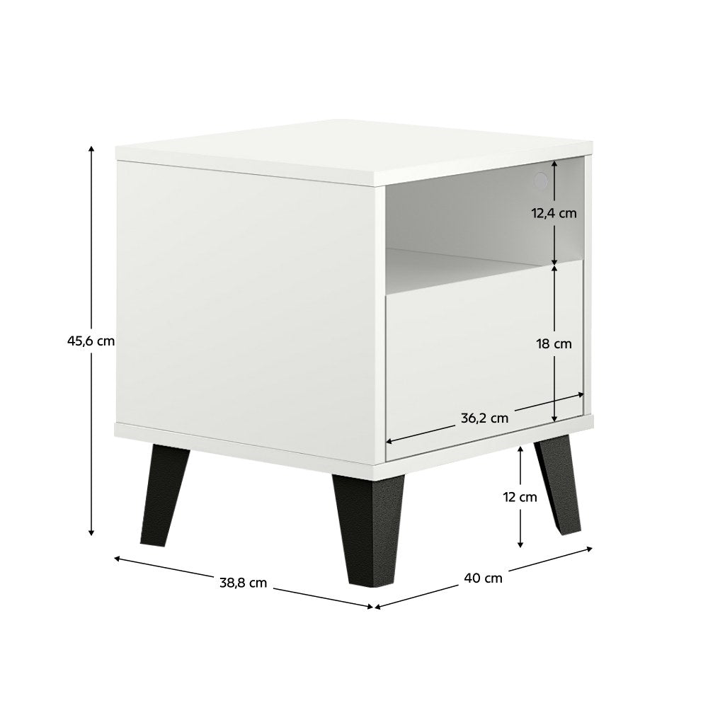 Noptieră dormitor Bogan – schiță cu dimensiuni