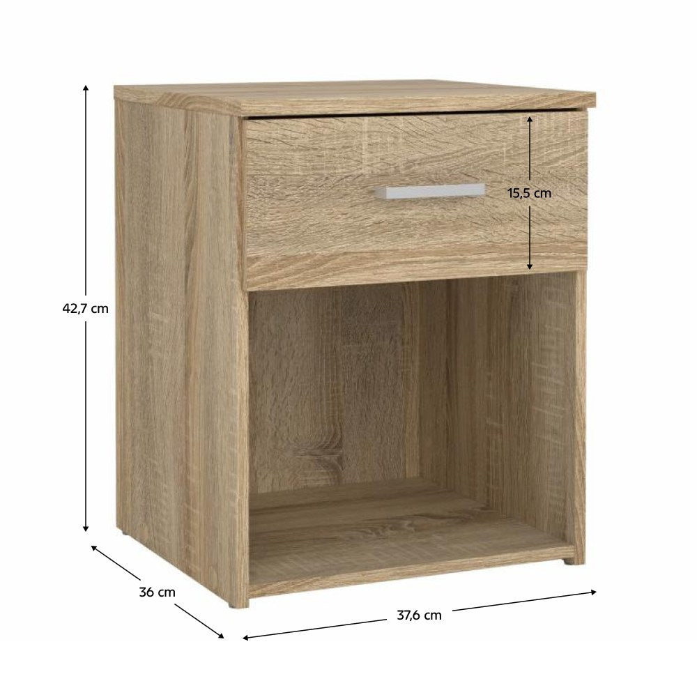 Noptieră dormitor Garbo – schiță cu dimensiuni
