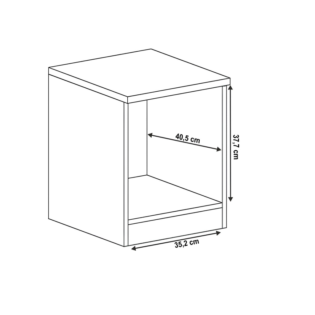 Noptieră dormitor Tedy – schiță cu dimensiuni, imaginea 2