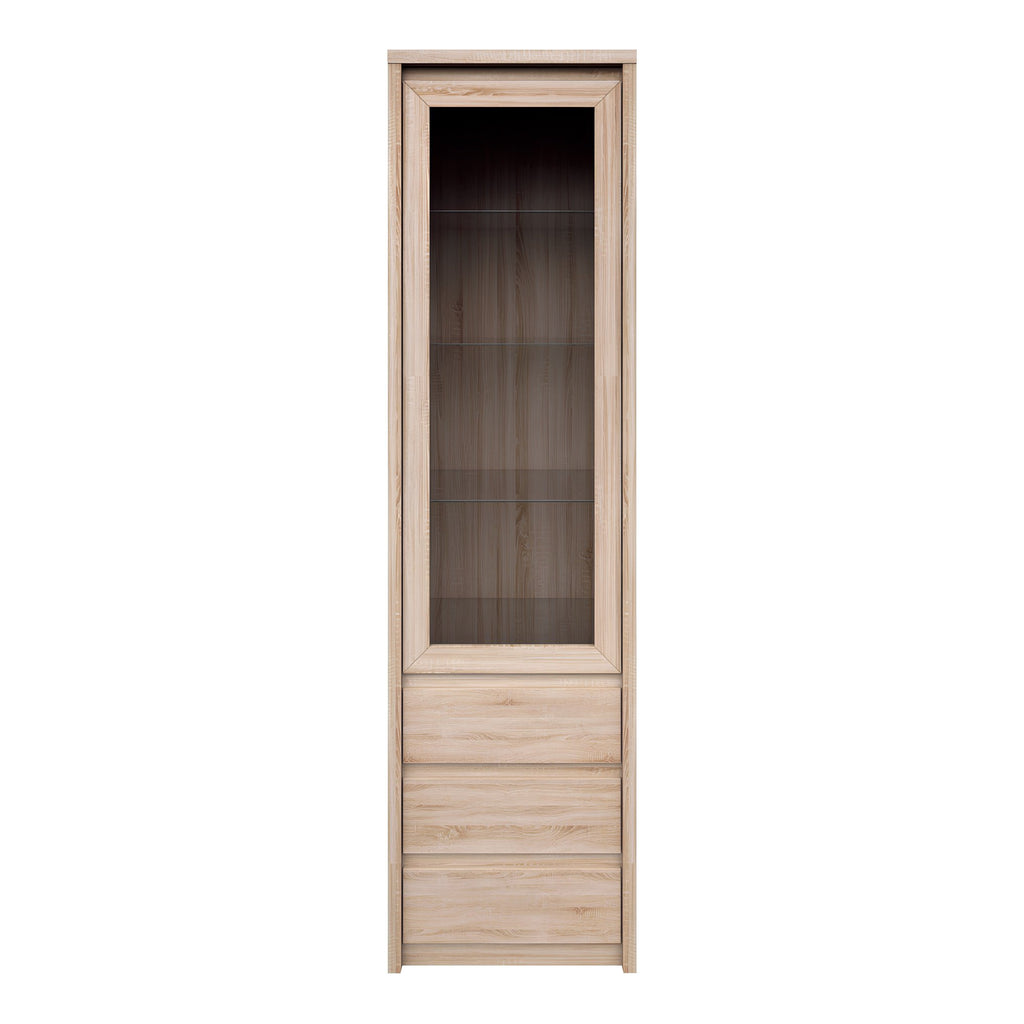 Vitrina TYP 4 NORTY, PAL melaminat, stejar sonoma