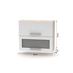 Cabinet superior batant cu sticla 2DV, NOVA PLUS NOPL-009-OH