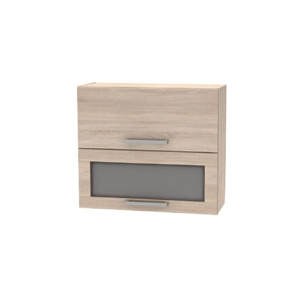 Cabinet superior batant cu sticla 2DV NOVA PLUS NOPL-016-OH, stejar sonoma