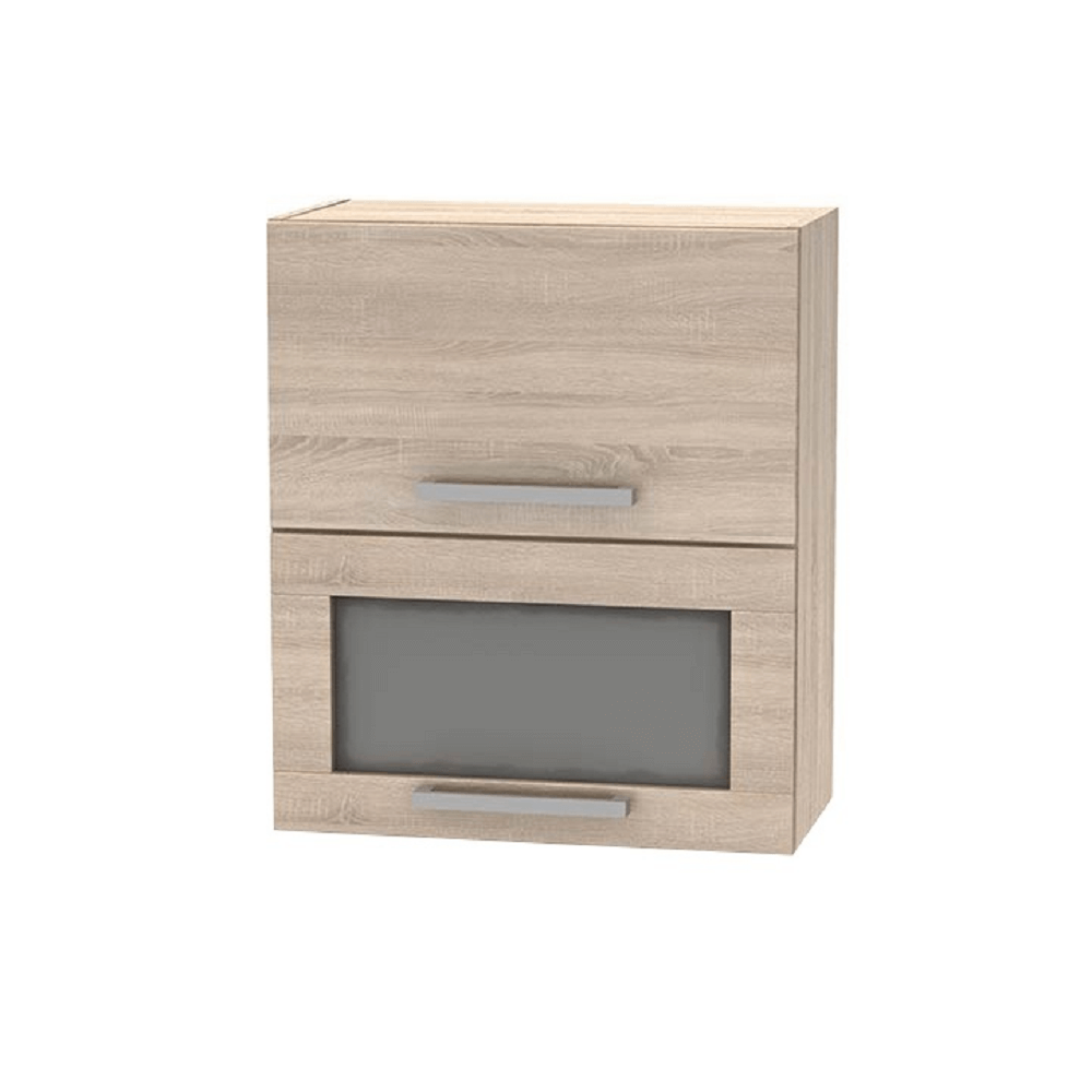 Cabinet superior batant cu sticla 2DV NOVA PLUS NOPL-009-OH, stejar sonoma
