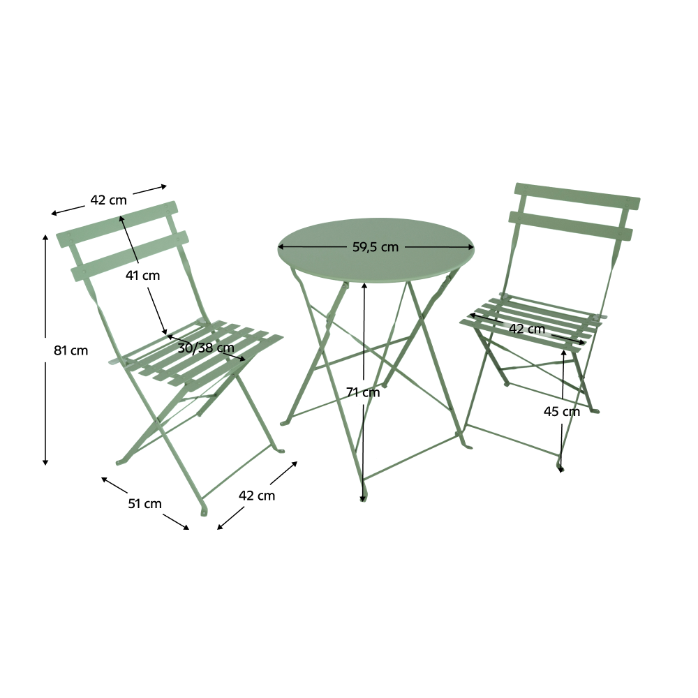 Set de gradina pliabil OBAX NEW, vedere 3