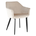 Scaun ODOVEL, material bej/picioare negre