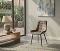 Scaun tapitat living din si picioare metalice, vedere 2