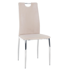Scaun de masa OLIVA NEW, tesatura catifea bej/crom