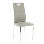 Scaun bucatarie OLIVA NEW, material textil bej/crom