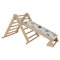 Montessori Triunghiul Pikler 3in1 OPRIN, natural/mix de culori