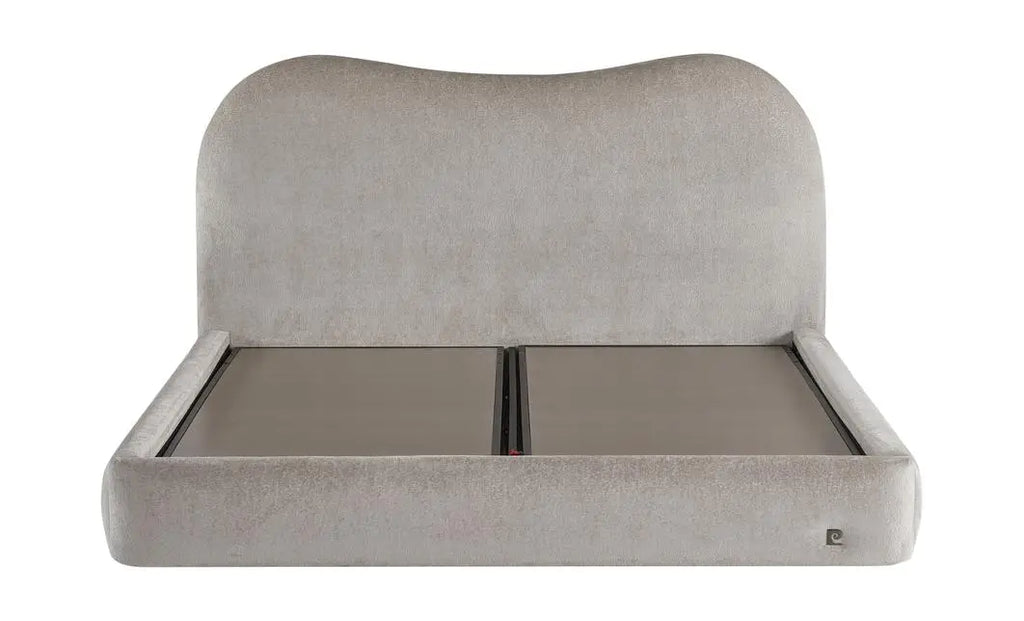 Pat tapitat Pierre Cardin cu somiera cu spatiu de depozitare, bej, 160x200 cm, Lune