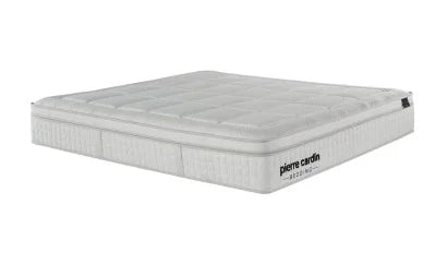 Pat tapitat Pierre Cardin cu somiera cu spatiu de depozitare, bej, 160x200 cm, Lune