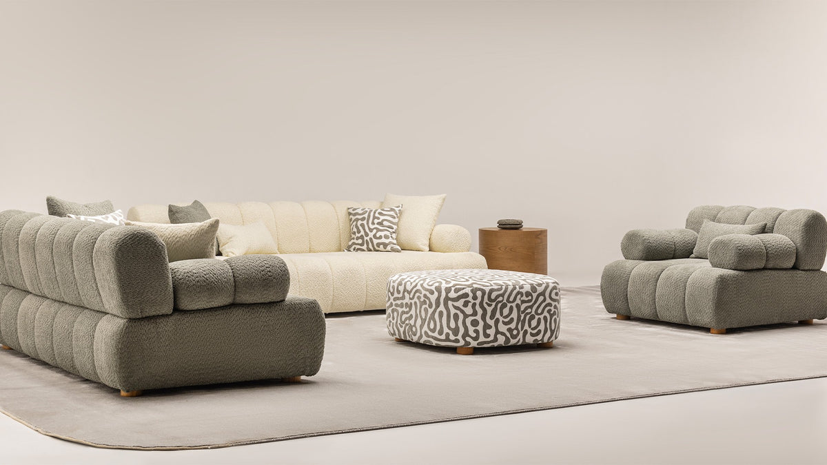 Fotoliu modern Boucle Oslo – Maxinova (imaginea 4)