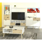 Comoda OSLO, stejar sonoma / alb