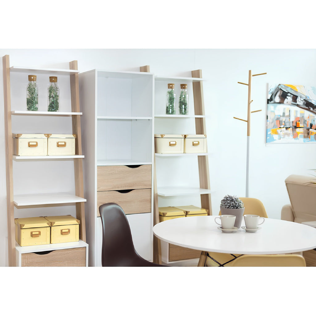 Vitrina OSLO, stejar sonoma / alb