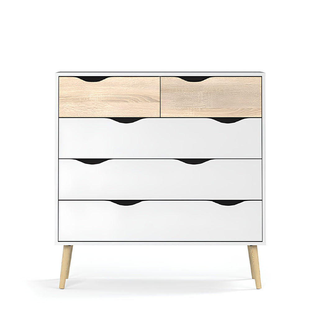 Comoda OSLO 75456, stejar sonoma/alb
