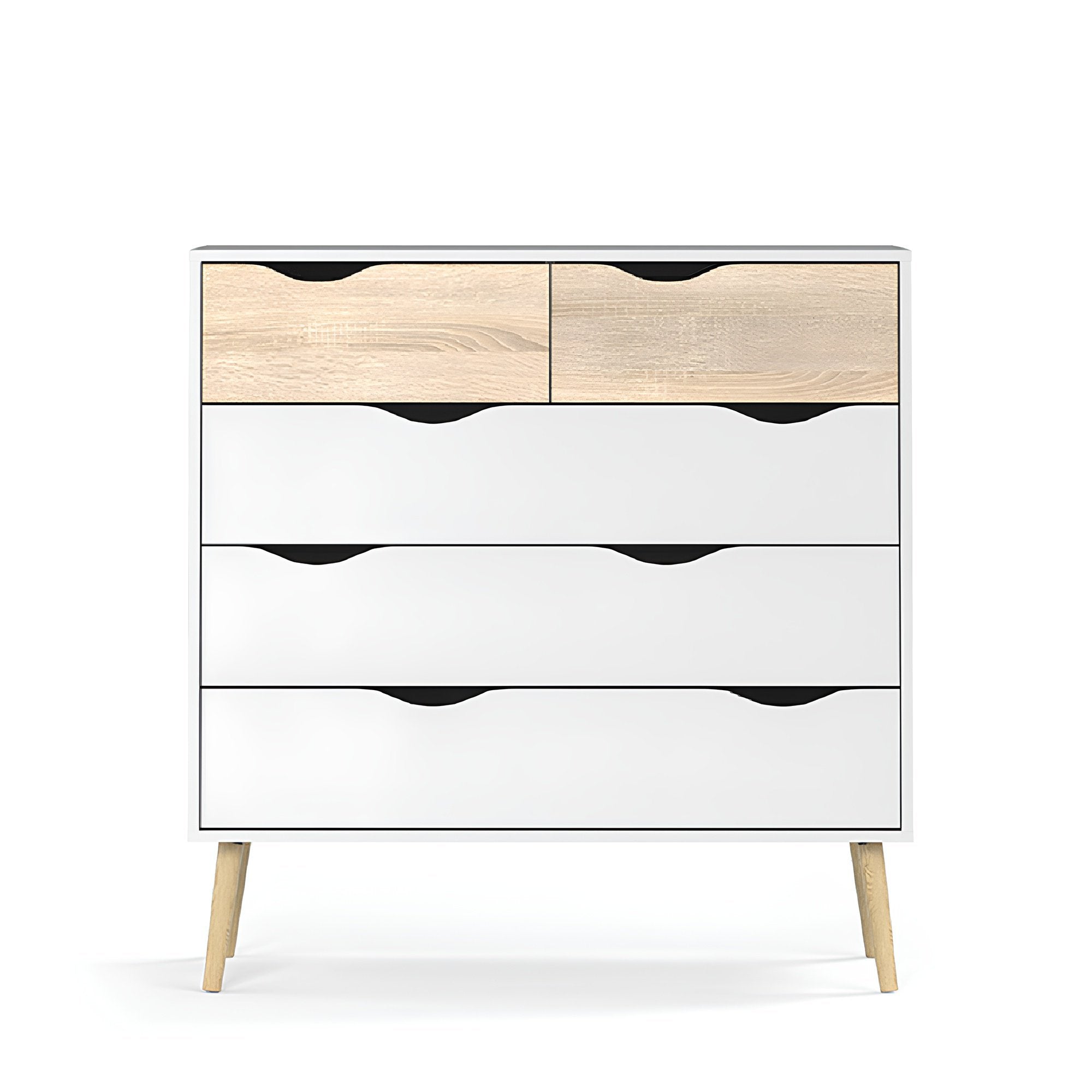 Comoda OSLO 75456, stejar sonoma/alb