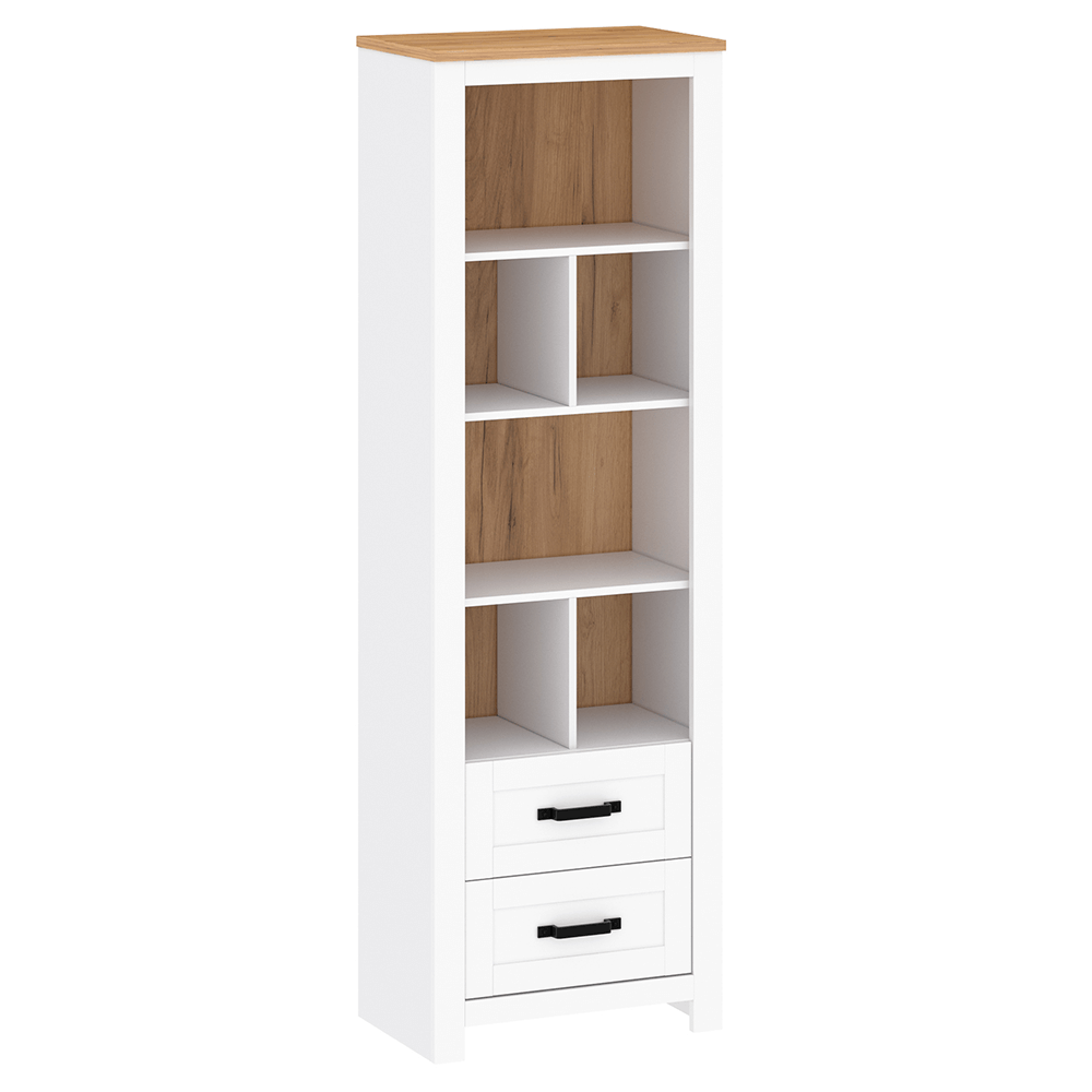 Raft deschis LANZETTE R, alb alba/stejar craft auriu
