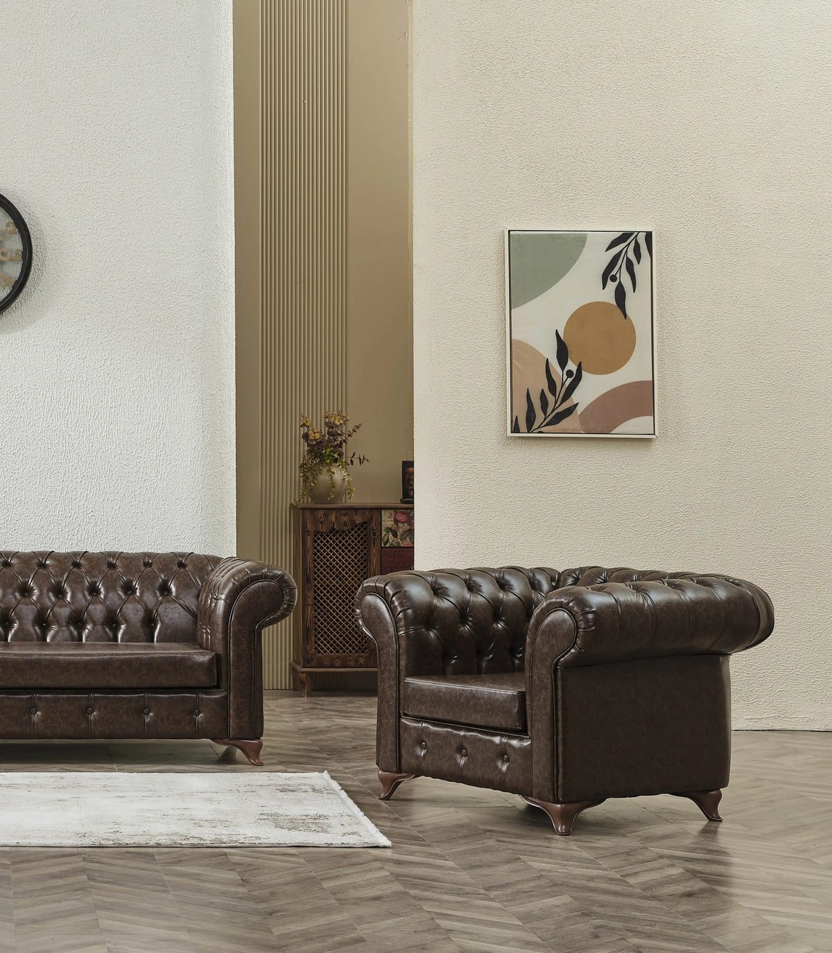 Fotoliu Berjer Oxford Chesterfield – Maxinova (imaginea 1)