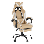 Fotoliu birou/gaming OZGE 2 NEW, negru/alb/bej