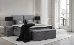 Saltea cu arcuri pocket, alb / gri, moale, 160x200x35 cm, Babylon