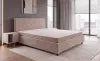 Set pat tapitat cu somiera rabatabila cu saltea inclusa, gri, 160x200 cm, Cezar