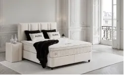 Saltea, alb, ferma, 180x200x33 cm, Aura Sleep