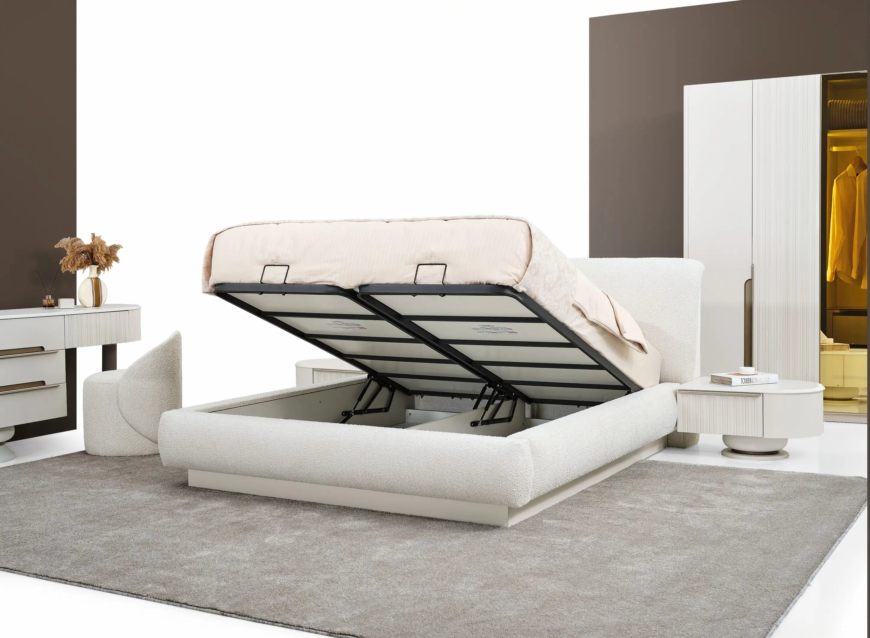 Set dormitor tapitat Mobilier Palermo, vedere 4