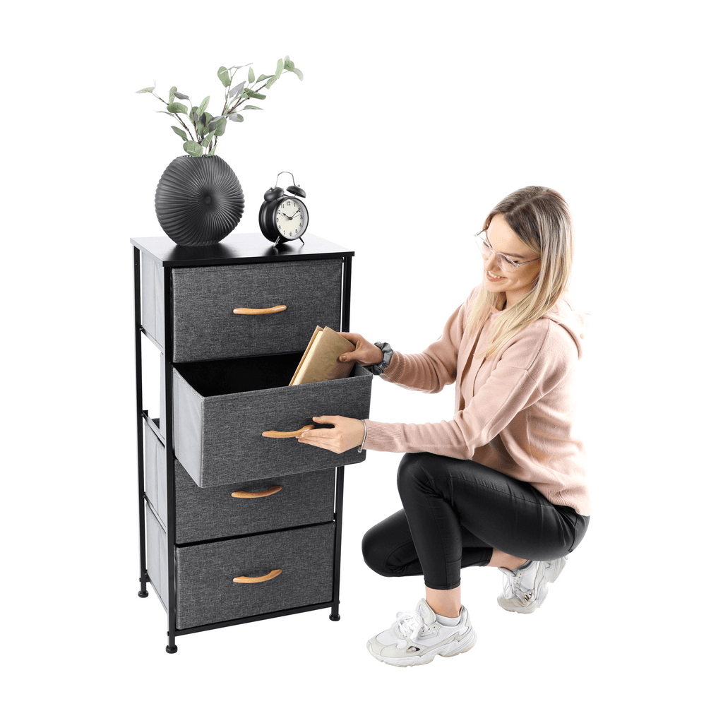 Comoda PALMERA, negru / gri inchis