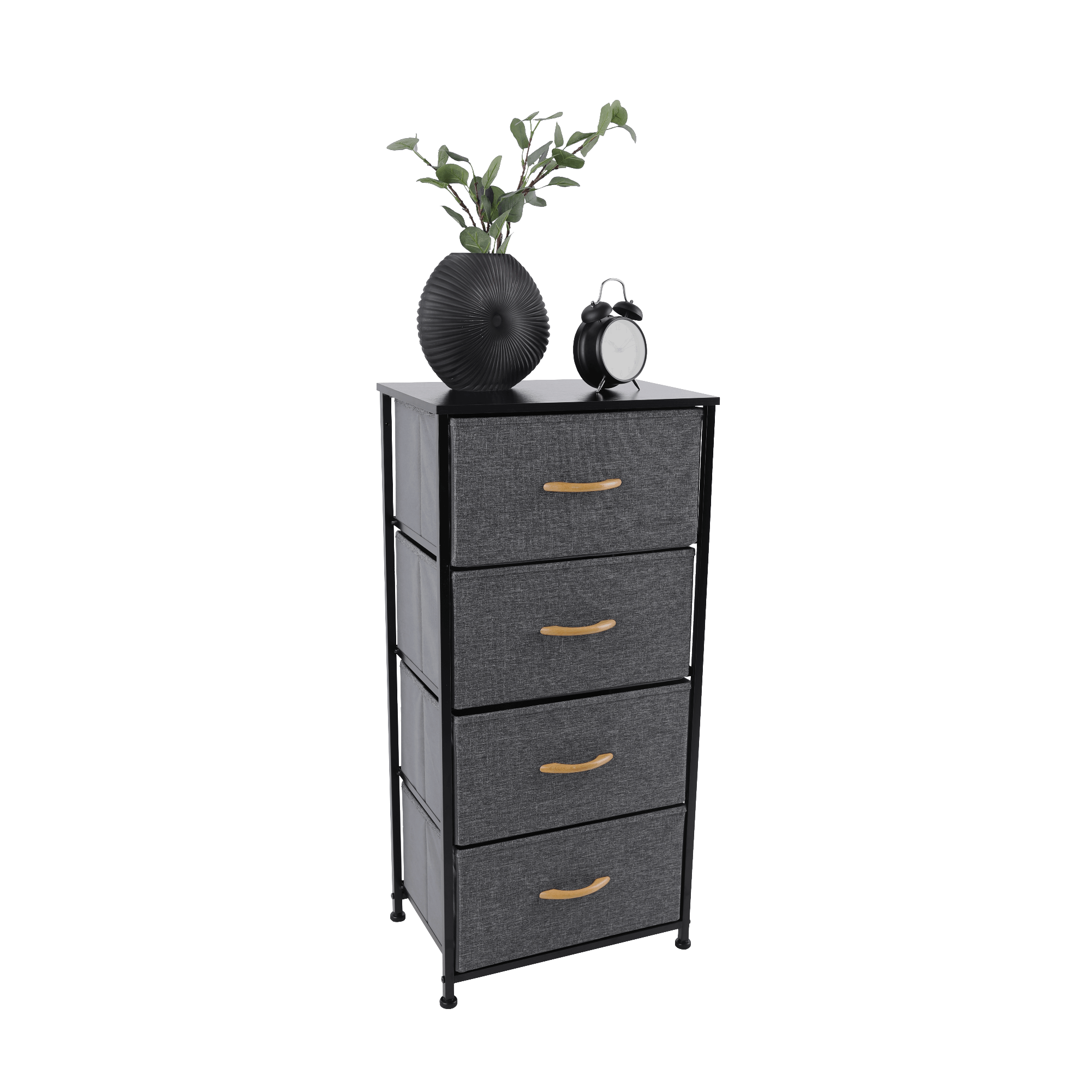 Comoda PALMERA, negru / gri inchis