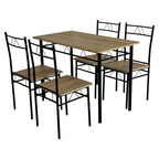 Set de sufragerie 1+4 PAON, stejar deschis/negru
