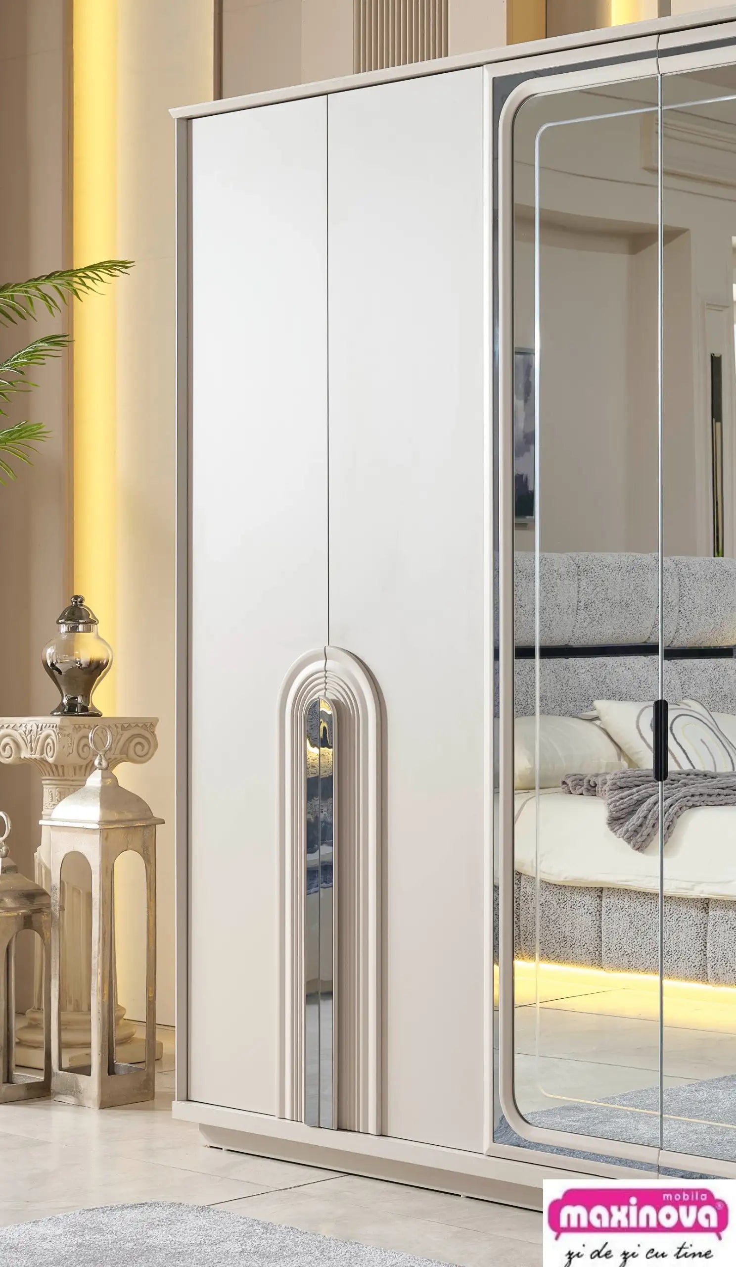Set dormitor tapitat Mobilier 6 usi, vedere 5