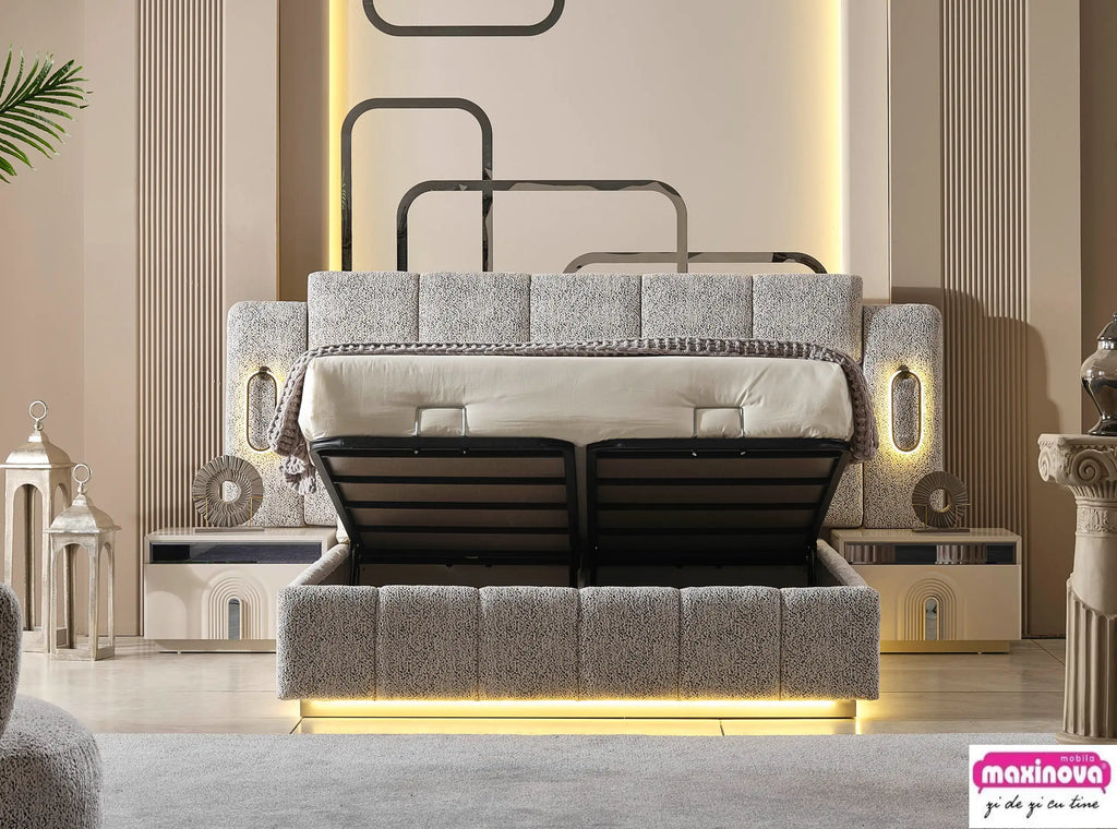 Set dormitor tapitat Mobilier 6 usi, vedere 9