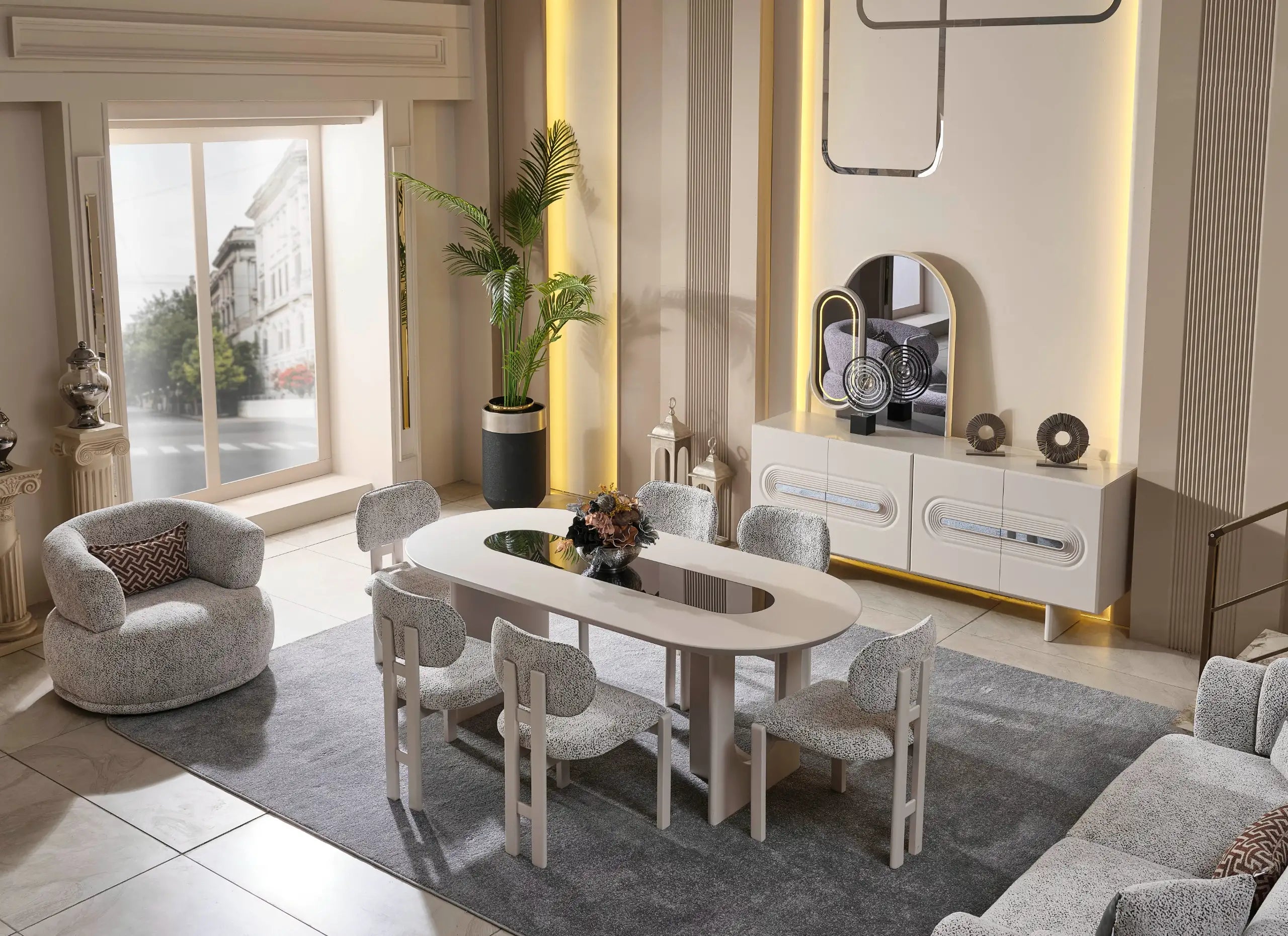 Masa living ovala Parma – Maxinova (imaginea 4)