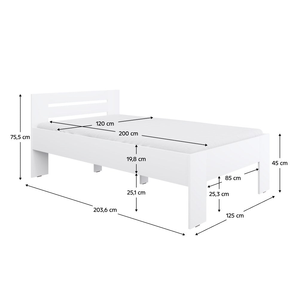 Pat copii Basis – schiță cu dimensiuni
